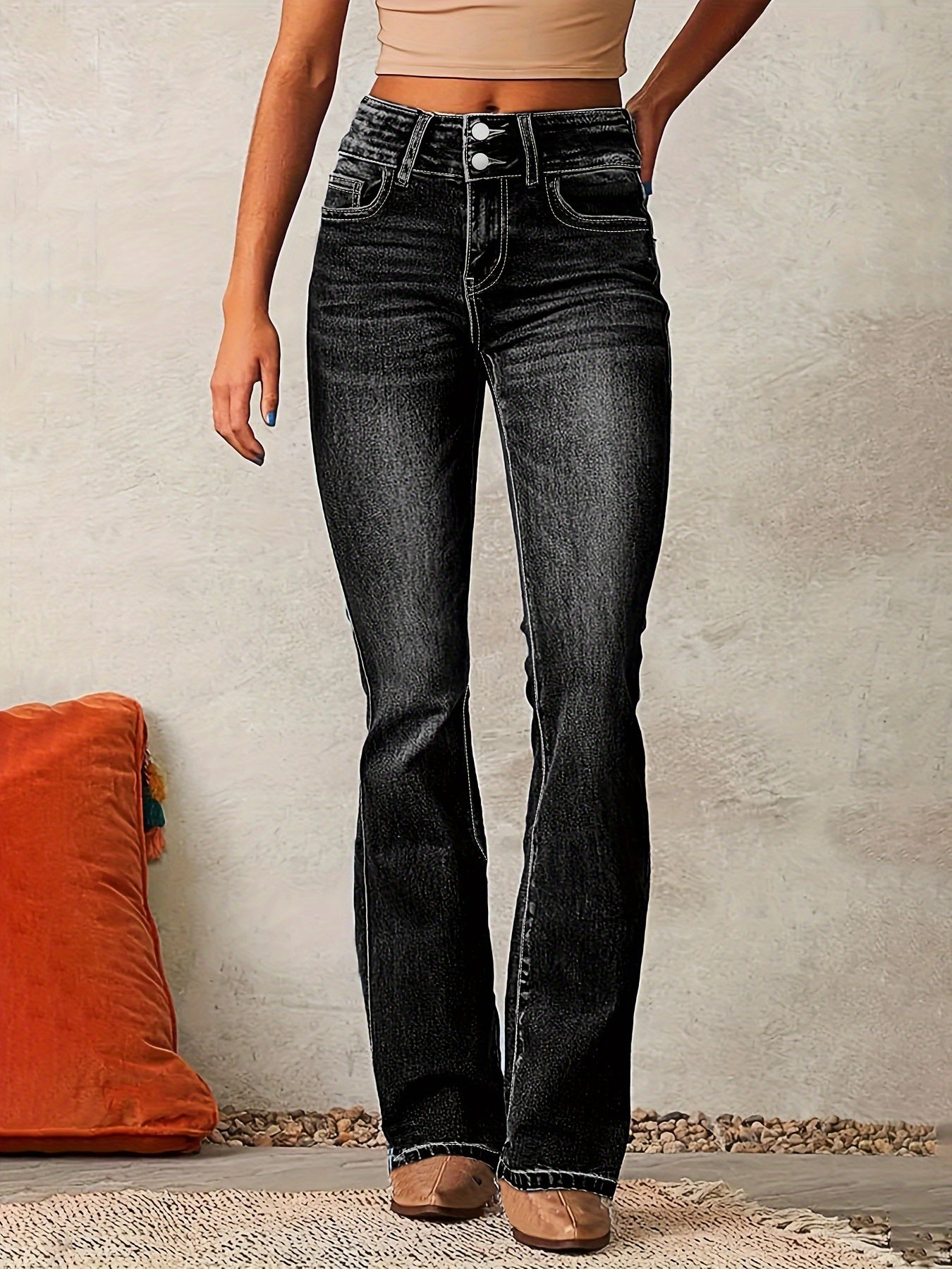 Lamberta™ | Uitlopende jeans met hoge taille