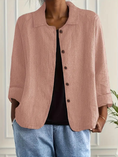 KENDRA – CASUAL BLOUSE-JAS MET KNOOPSLUITING