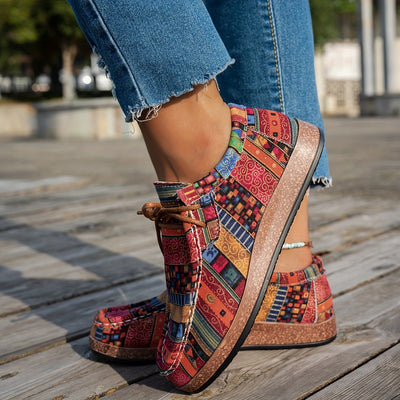 ADELINE – LEVENDIGE PATCHWORK COMFORT SNEAKERS