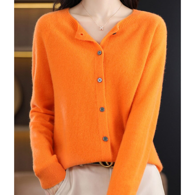 DIANE – KNUSSE RONDE-HALS CARDIGAN