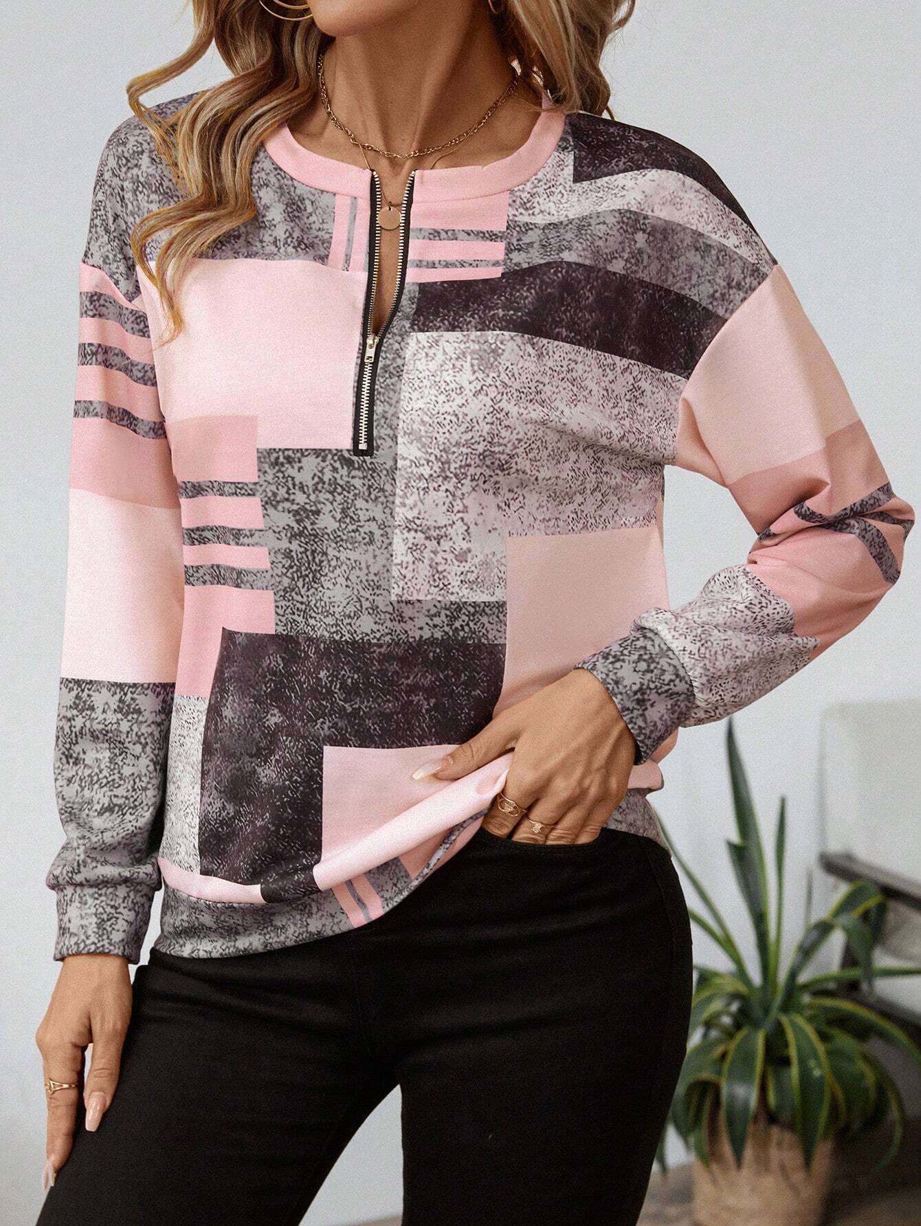 SANDRA – MODERNE ZIP-UP BLOUSE