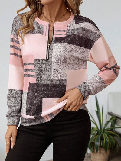 SANDRA – MODERNE ZIP-UP BLOUSE