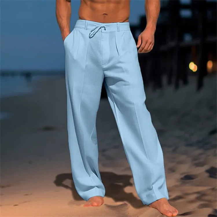 Stefan™ | Katoenen effen broek