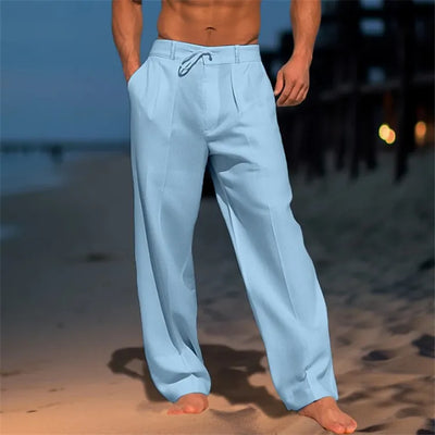 Stefan™ | Katoenen effen broek