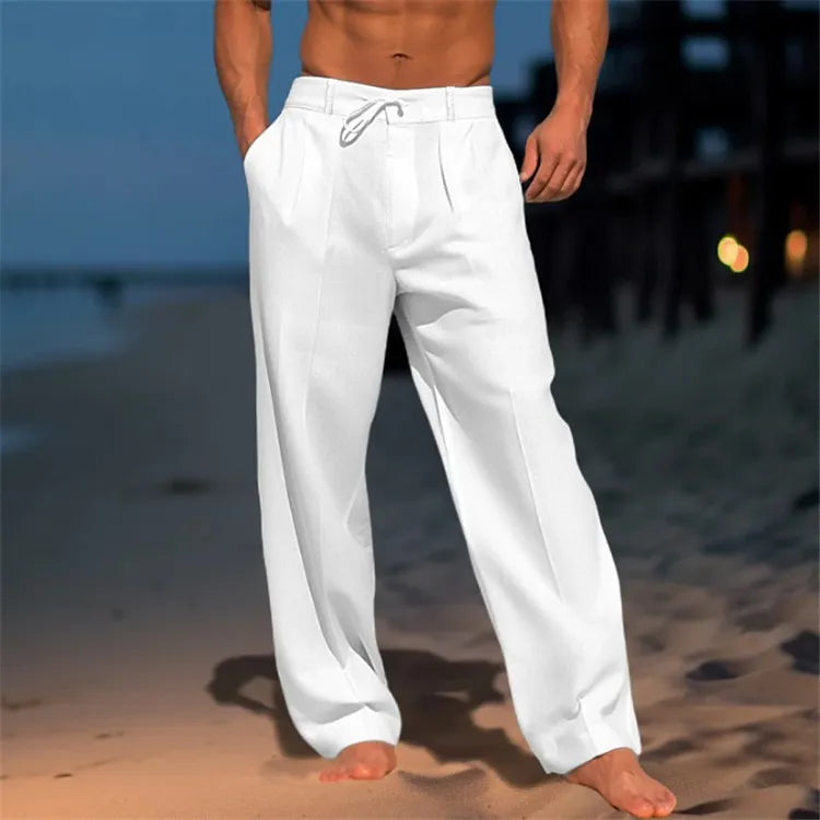 Stefan™ | Katoenen effen broek