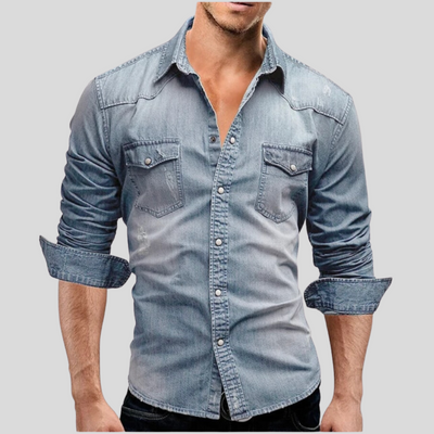 Sem™ | Slim Fit Denim Overhemd voor Heren