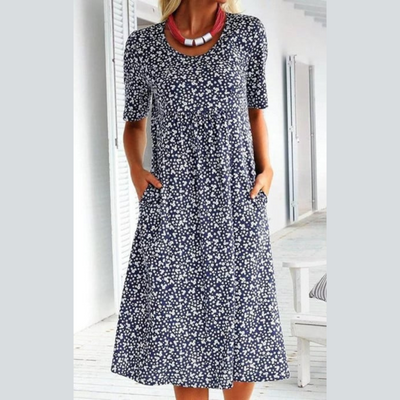 Jasmijn™ | Stijlvolle midi-jurk met bloemenprint