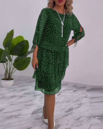 CLARA – ELEGANTE GEDEKTE POLKADOT-JURK