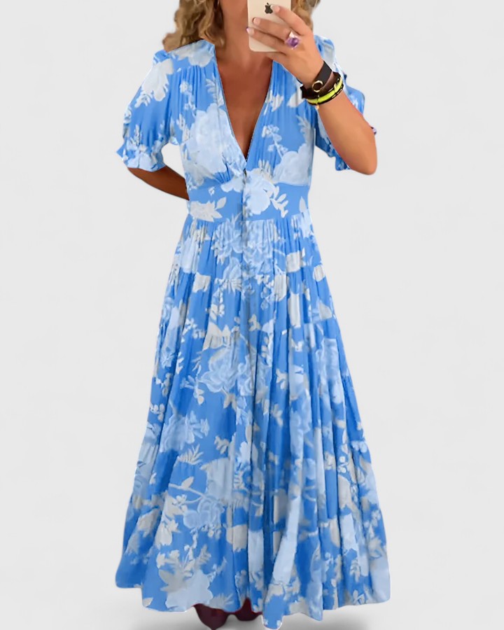 JULIANA – STRALENDE BLOEI FLOEIENDE MAXI JURK