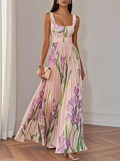 LILA – ELEGANTE BLOEMEN MAXIJURK