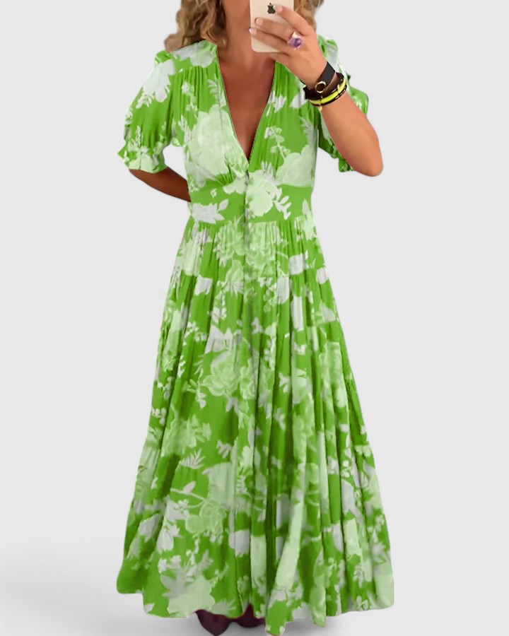 JULIANA – STRALENDE BLOEI FLOEIENDE MAXI JURK