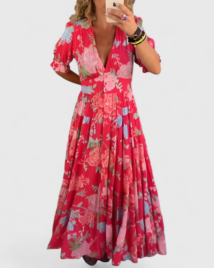 JULIANA – STRALENDE BLOEI FLOEIENDE MAXI JURK