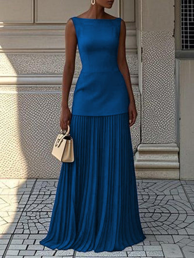 JULIET – TIJDLOZE ELEGANTIE MOUWLOZE MAXI-JURK