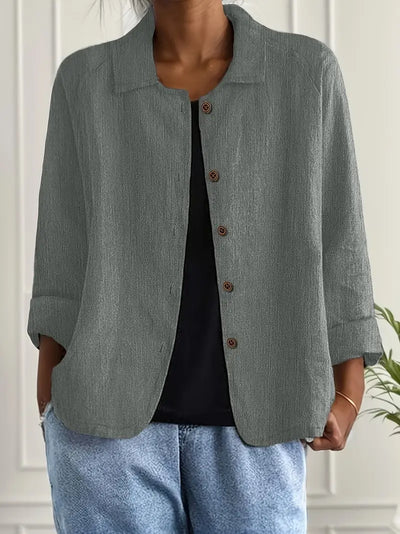 KENDRA – CASUAL BLOUSE-JAS MET KNOOPSLUITING