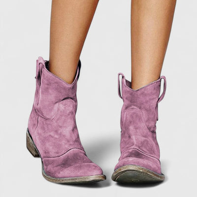 FLEUR – DISTRESSED WESTERN ENKELBOOT