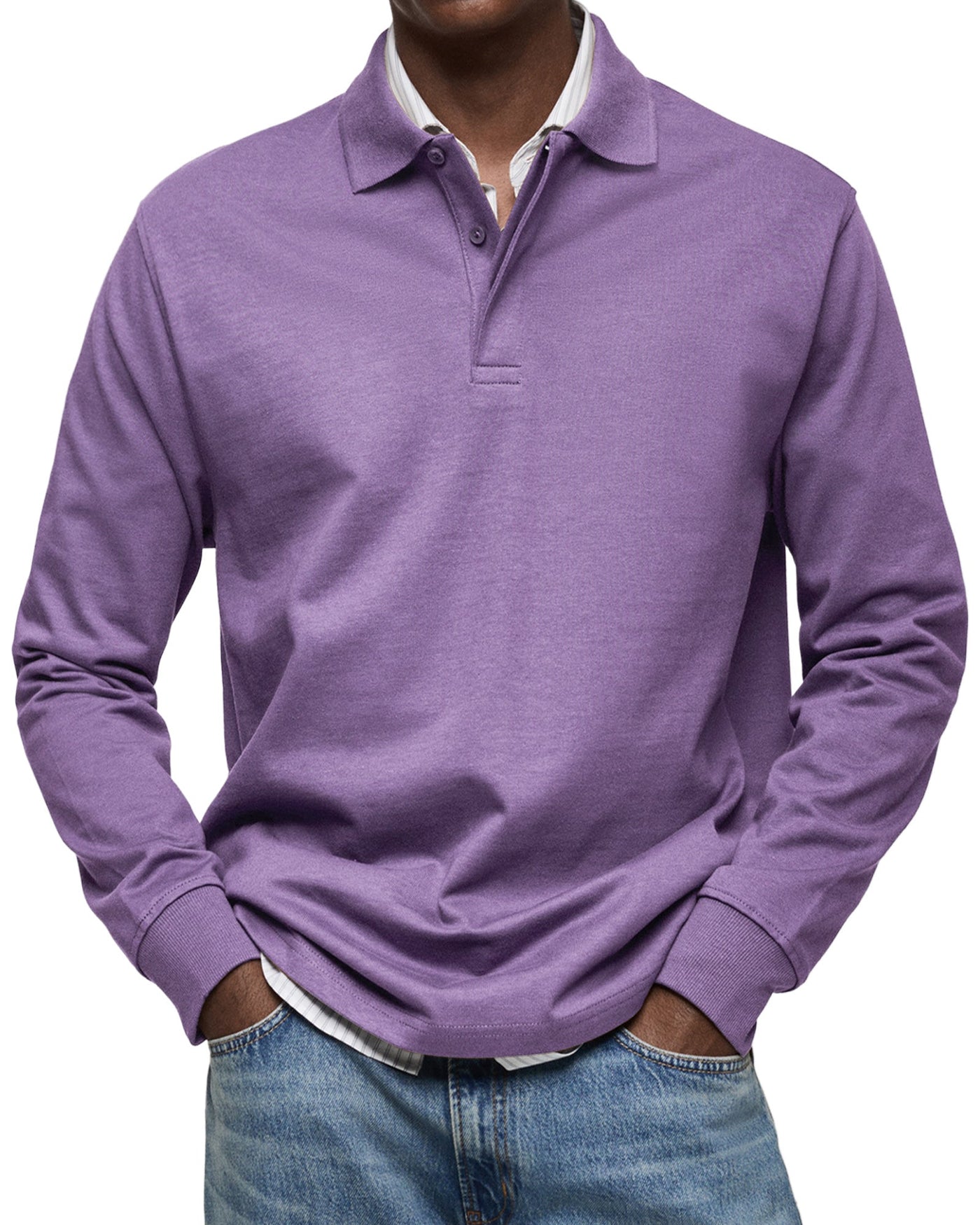 Wessel™ | Casual Poloshirt met Lange Mouwen