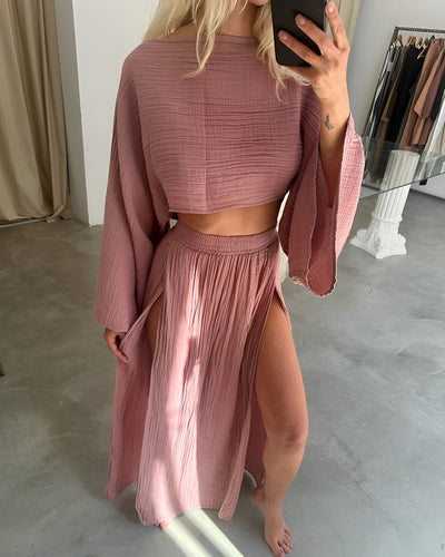 Verena™ | Chique linnen tweedelige set