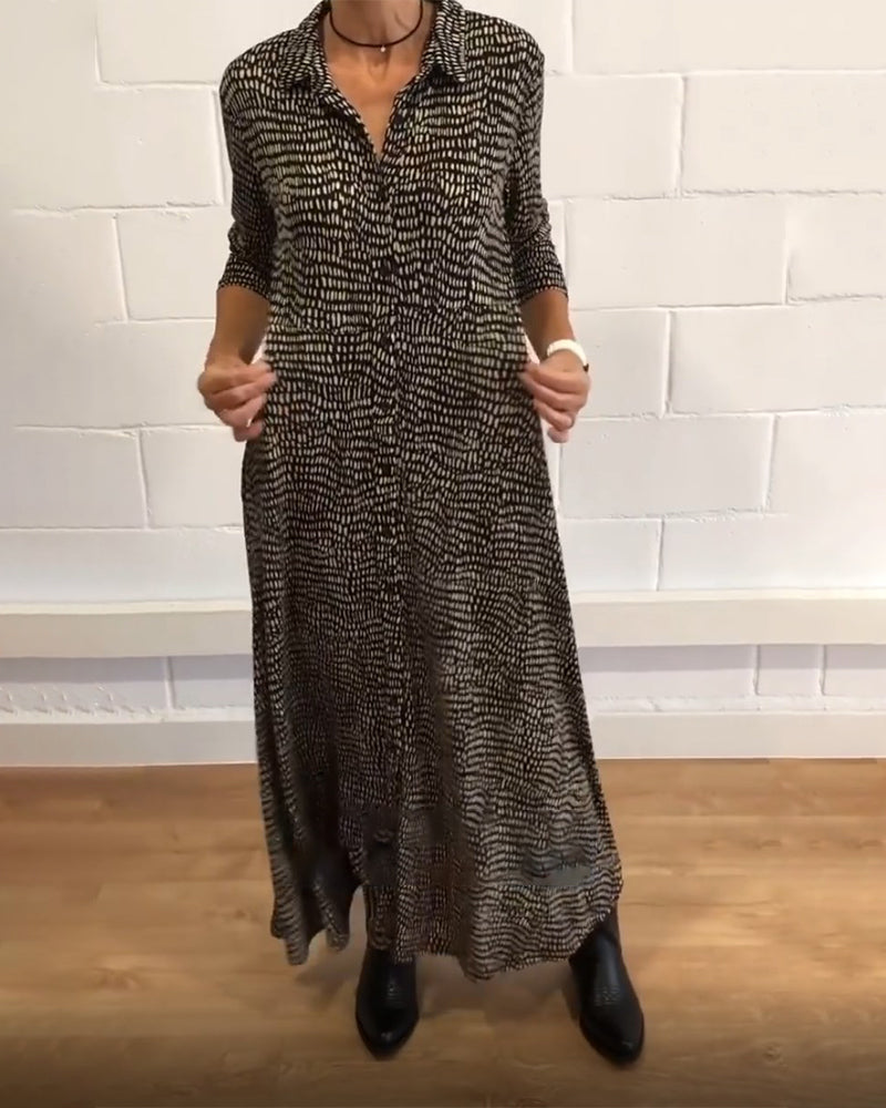 CLARA – ELEGANTE SHIRT MAXI JURK