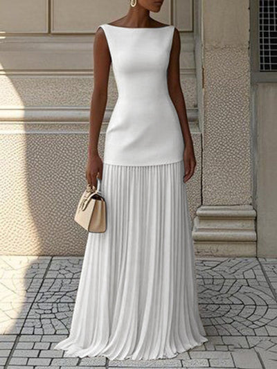 JULIET – TIJDLOZE ELEGANTIE MOUWLOZE MAXI-JURK