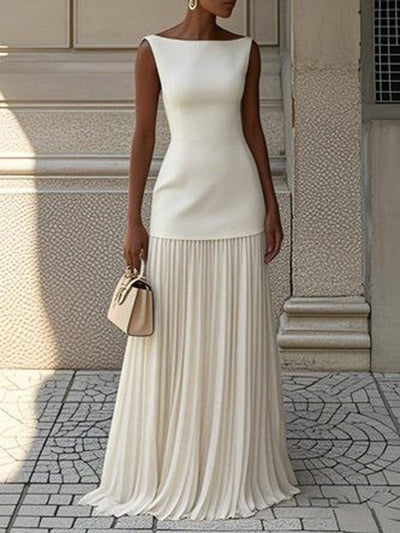 JULIET – TIJDLOZE ELEGANTIE MOUWLOZE MAXI-JURK