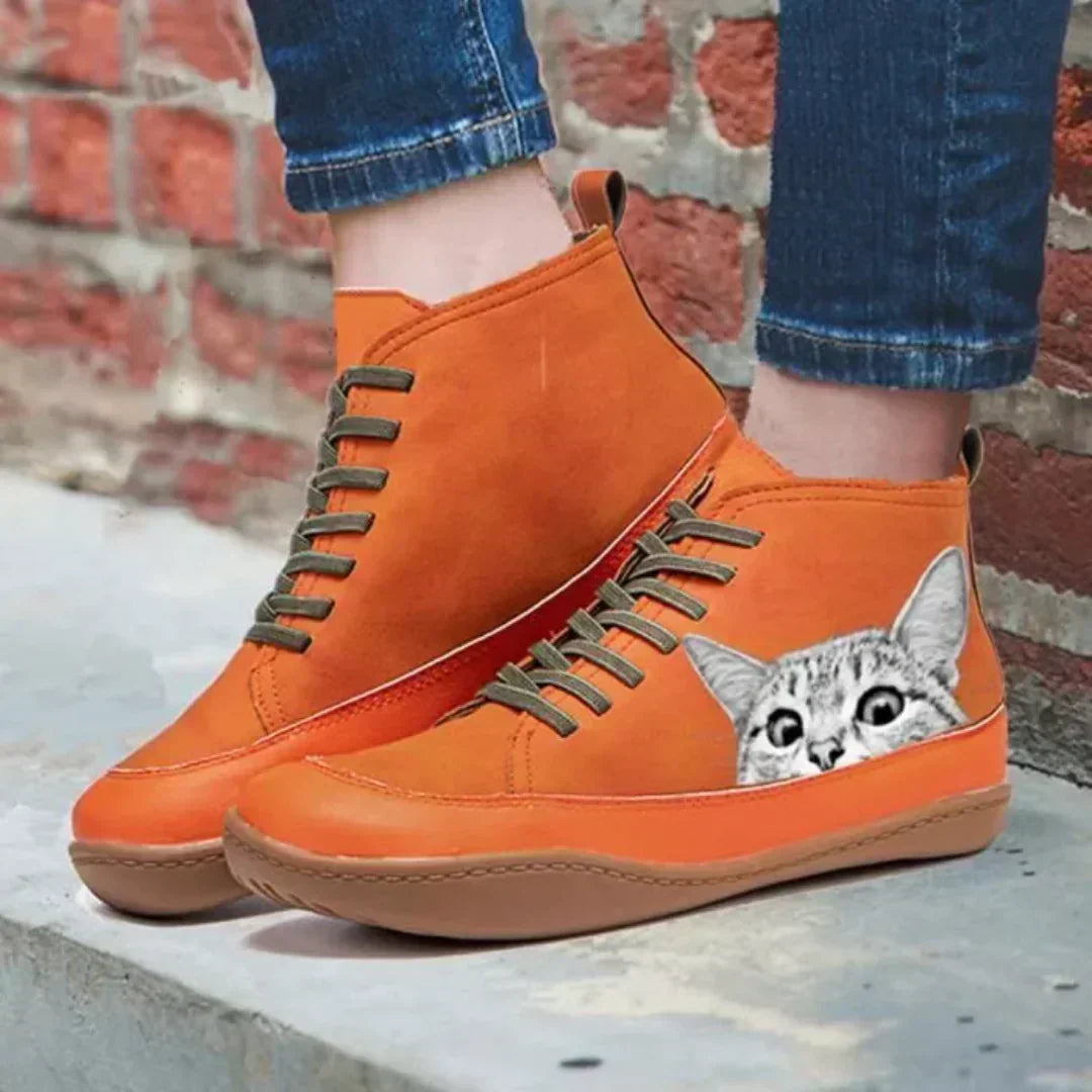 ISABEL – SPEELSE KATEN HIGH-TOP SNEAKERS