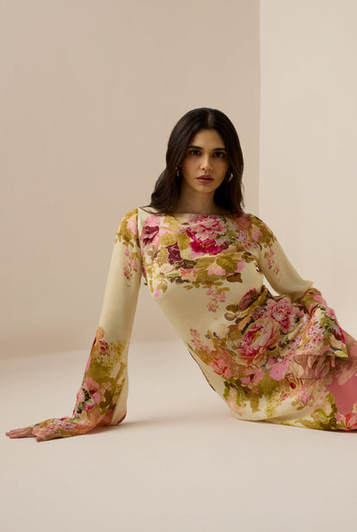 ALINA – ROMANTIC FLORAL GLIDE JURK