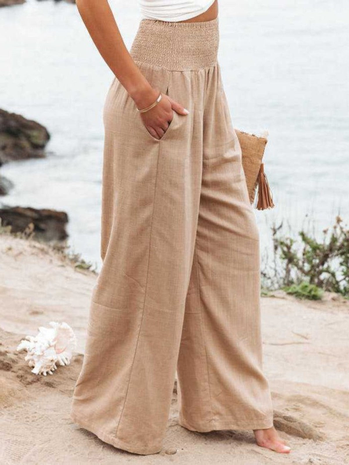 CHIARA – HOGE TAILLE WIJDE BROEK