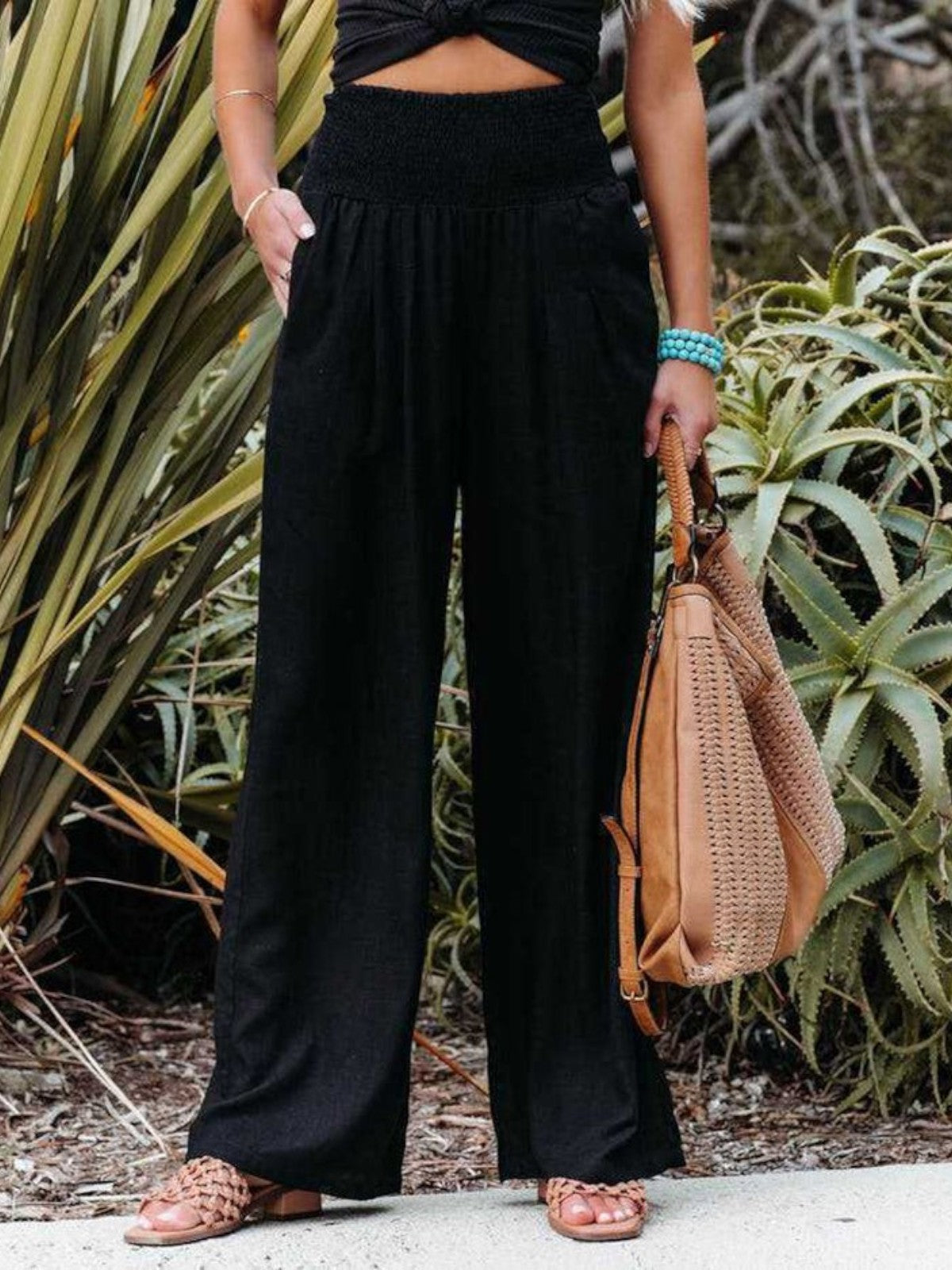 CHIARA – HOGE TAILLE WIJDE BROEK
