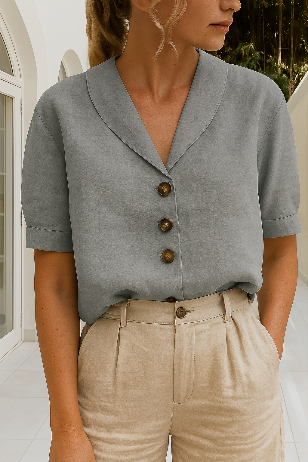 IVY – CHIQUE BLOUSE MET KRAAG