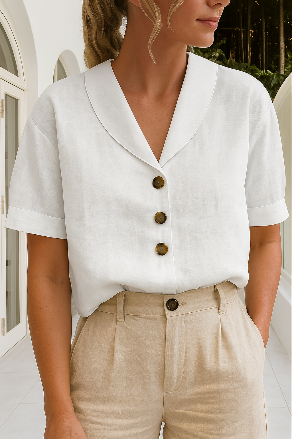 IVY – CHIQUE BLOUSE MET KRAAG