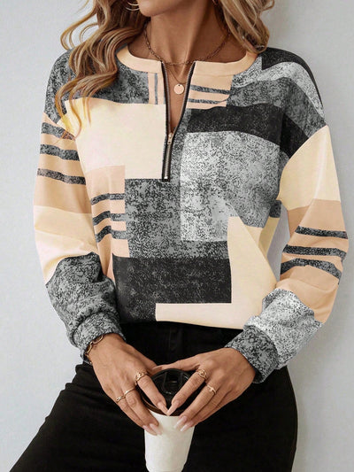 SANDRA – MODERNE ZIP-UP BLOUSE