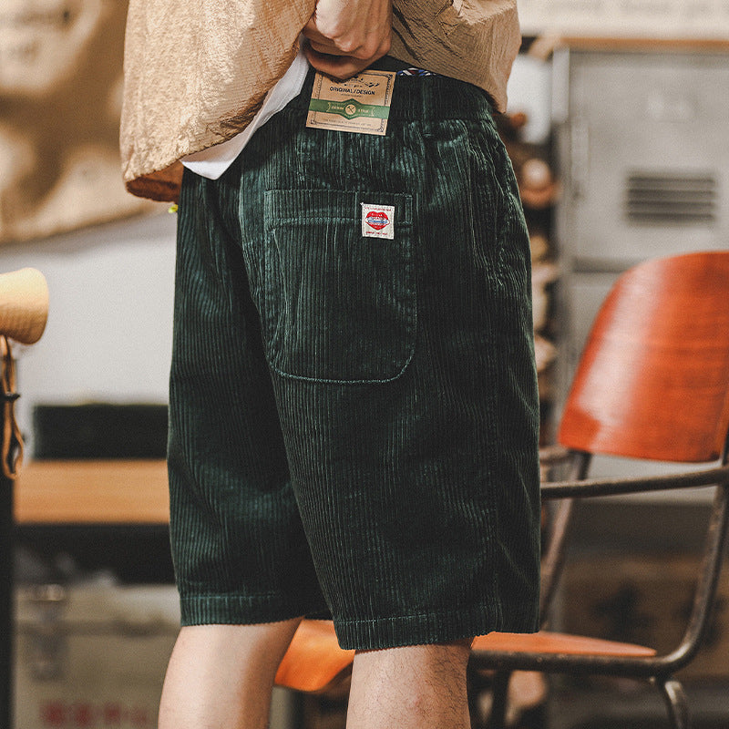 Alec™ | geribbelde fluwelen shorts