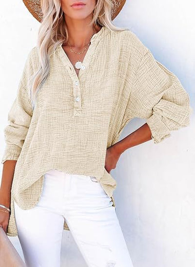 ODETTE – ONTSPANNEN ELEGANTIE BLOUSE MET KNOPEN