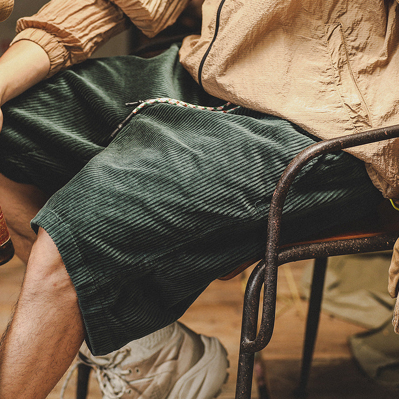 Alec™ | geribbelde fluwelen shorts