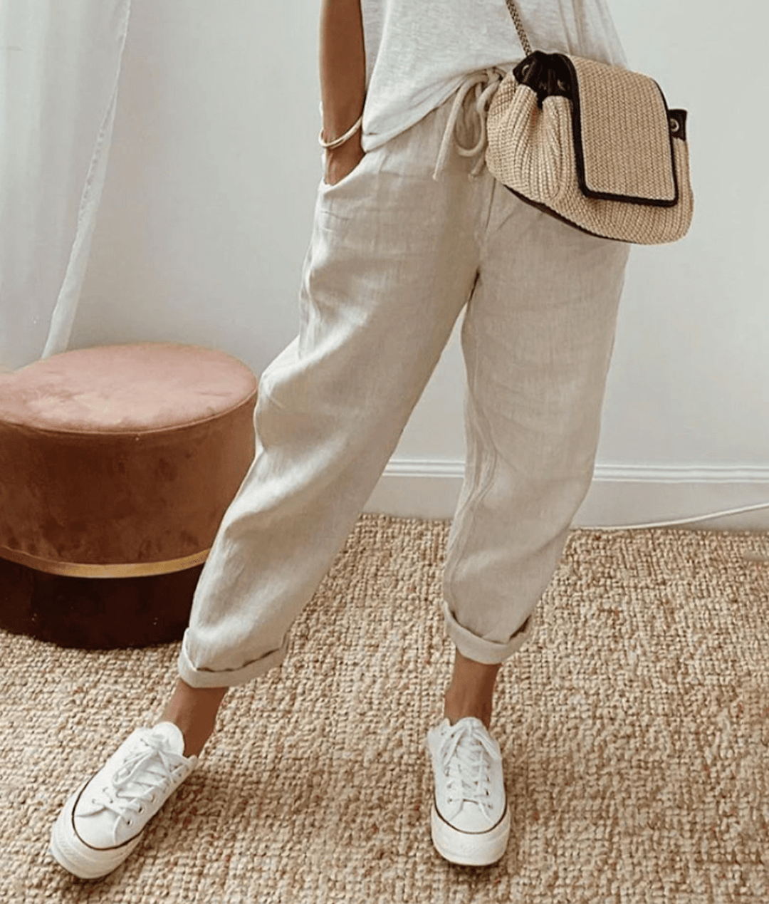 Minou™ | Elegante katoen-linnen broek