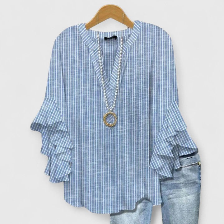 RENATA – LUCHTIGE V-HALS BLOUSE