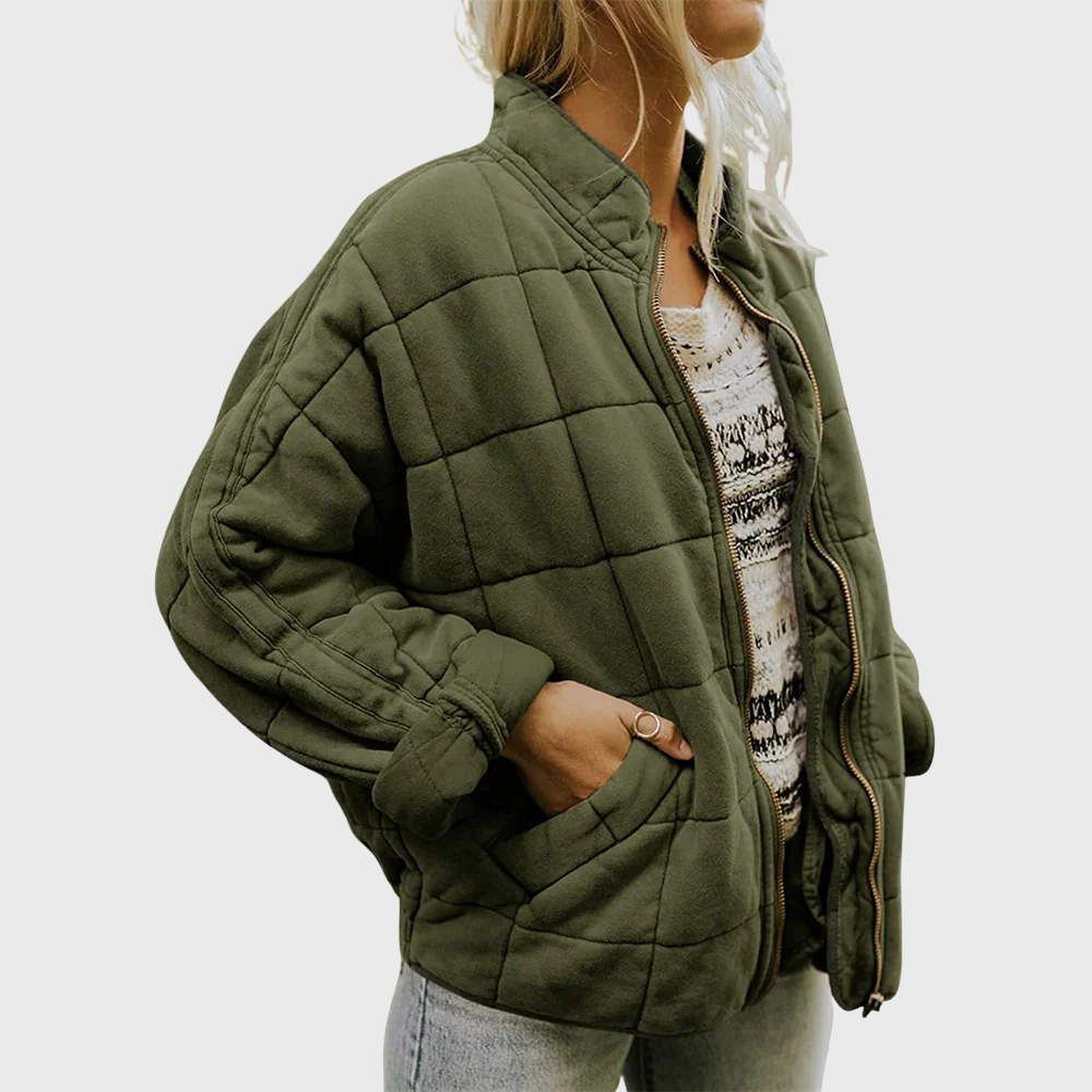 PIA – GEWATTEERD VEST MET RITS