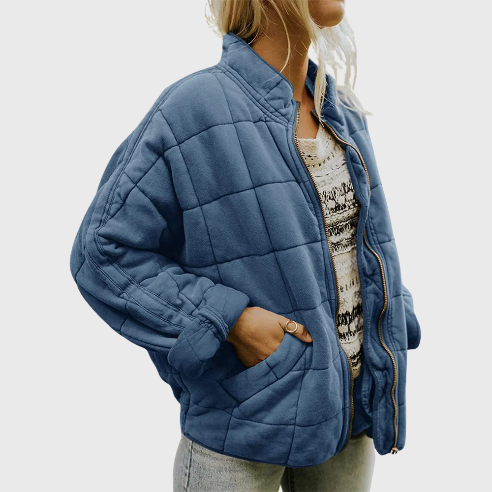 PIA – GEWATTEERD VEST MET RITS