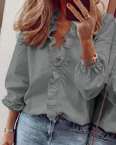 Enola™ | Charmante blouse met speelse ruches