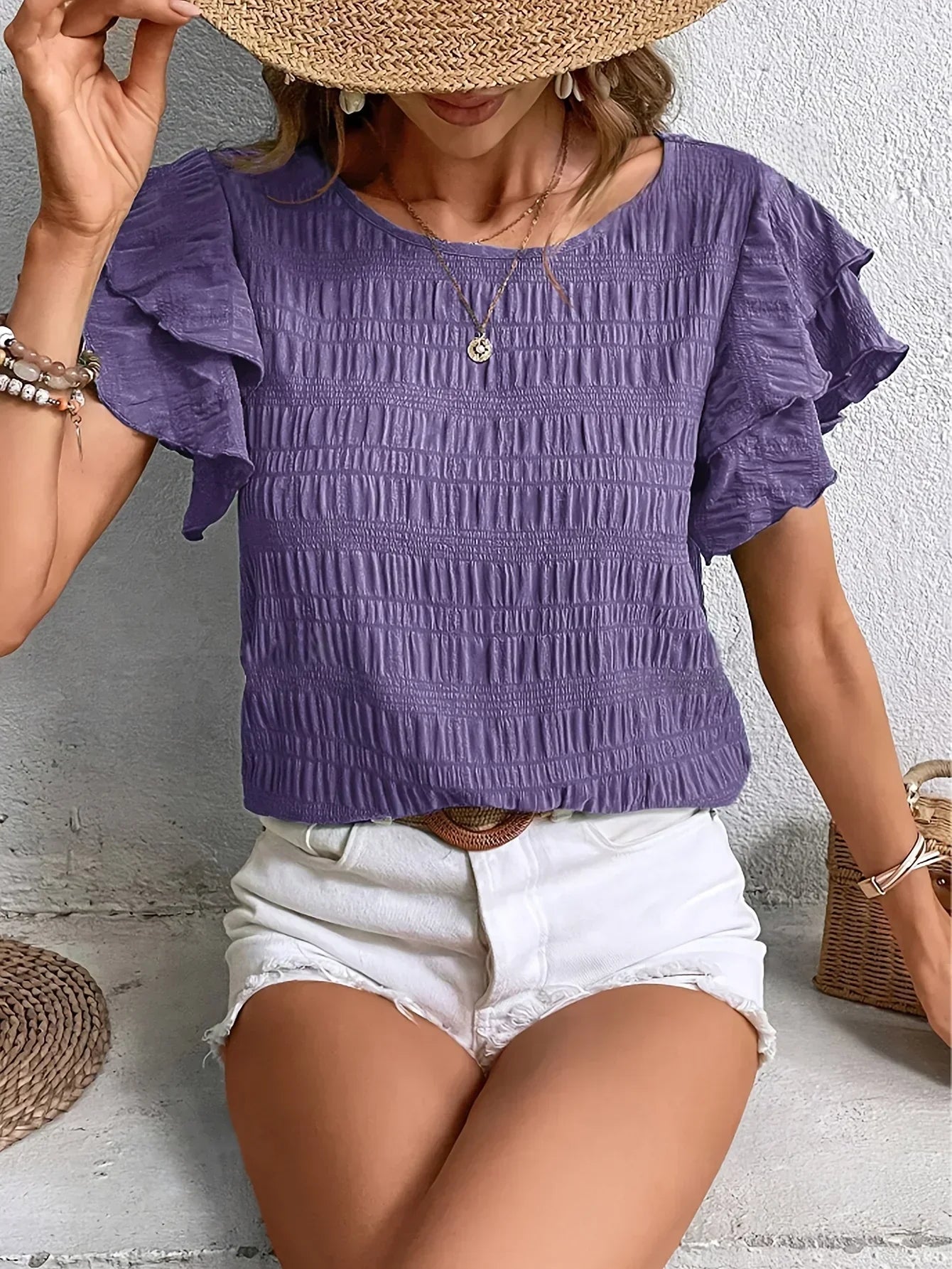 Charmaine™ | Luchtige blouse met speelse ruches