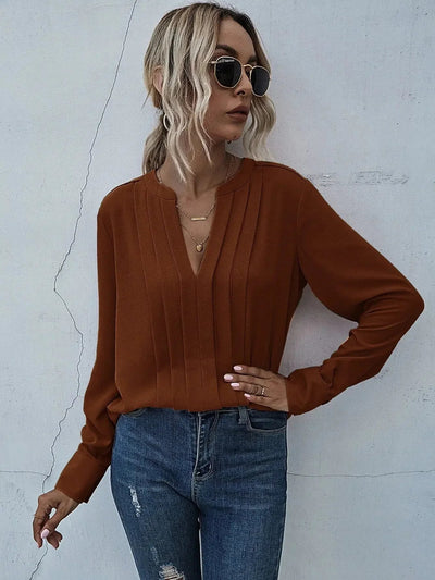 Seona™ | Stijlvolle blouse met verfijnde plooien