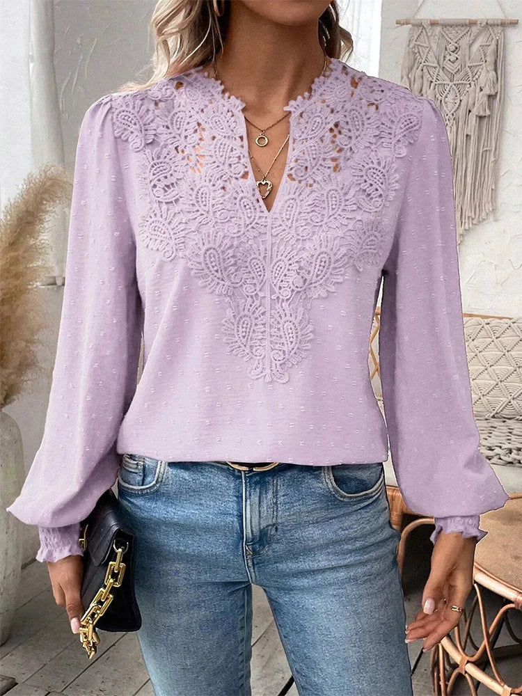 Charlene™ | Elegante kanten blouse