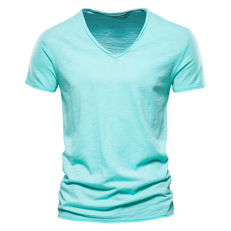 Léon™ | Basic Heren T-Shirt met Diepe V-Hals