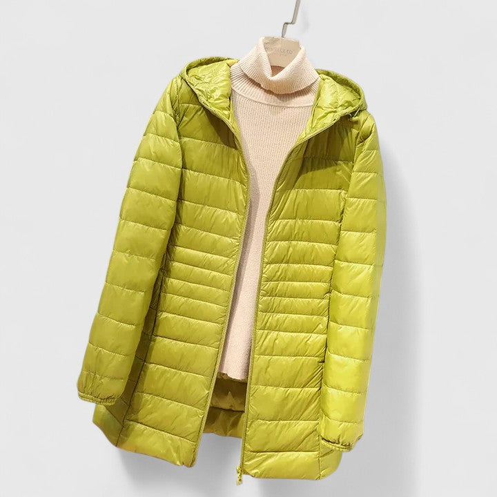 SOFIA – GEWATTEERDE HOODED JAS