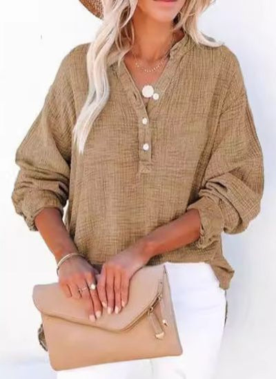 ODETTE – ONTSPANNEN ELEGANTIE BLOUSE MET KNOPEN