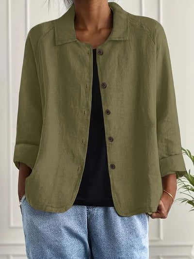 KENDRA – CASUAL BLOUSE-JAS MET KNOOPSLUITING