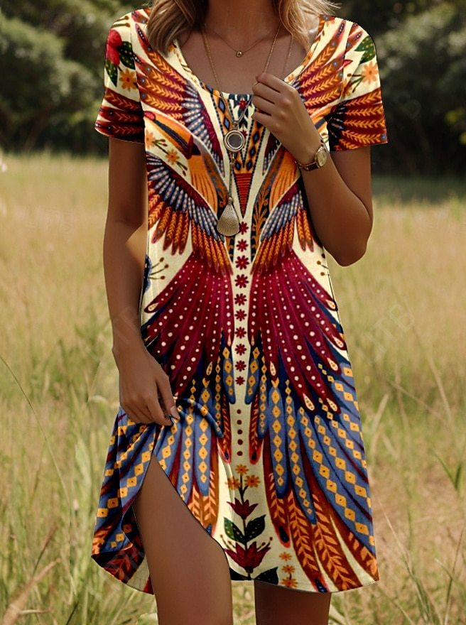 JULIA – LEVENDIGE BOHO CHIC JURK