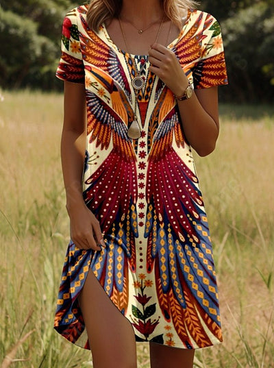 JULIA – LEVENDIGE BOHO CHIC JURK