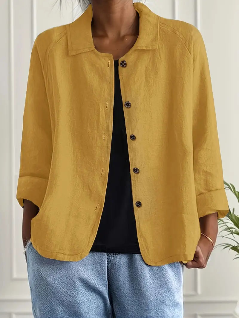 KENDRA – CASUAL BLOUSE-JAS MET KNOOPSLUITING