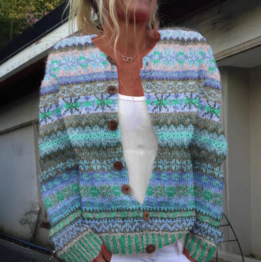 Lotte™ | Blauw vest met print